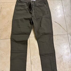 Olive Green Slim Fit Pants